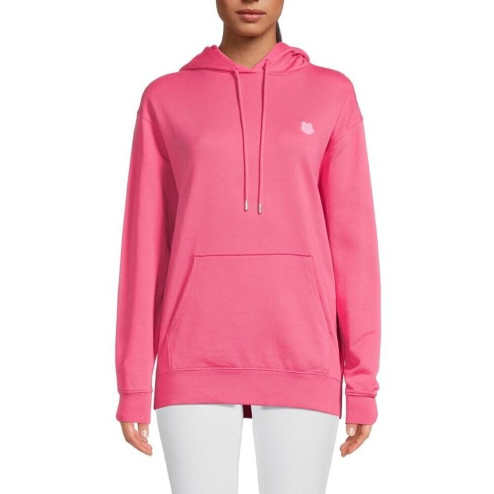 Kenzo Relaxed Logo Hoodie Sweatshirt Cotton Kangaroo pocket Pink Size XSmall
